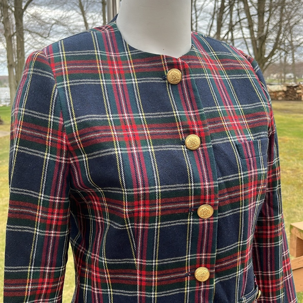 JoS.A.Bank tartan plaid blazer 6-8 - Picture 2 of 9